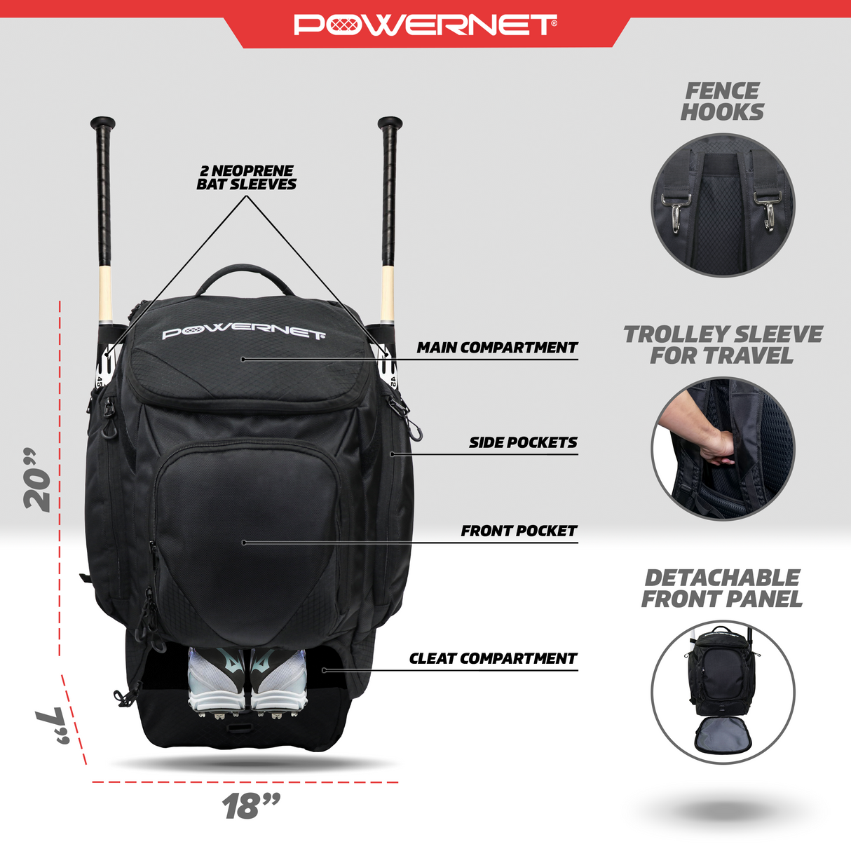 The Surge Softball Baseball Backpack Backpack PowerNet