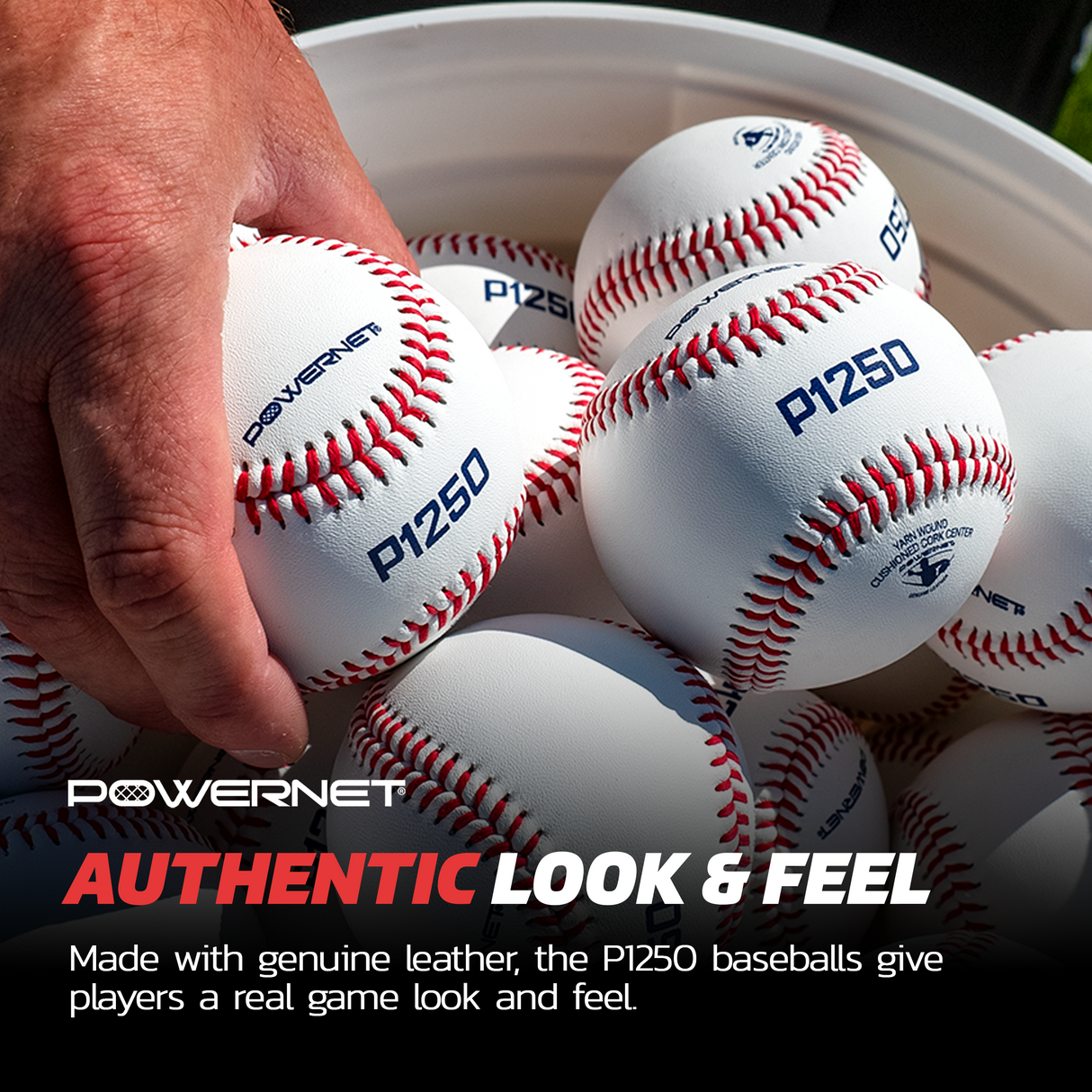 P1250 Competition Grade Baseball 12-Pack PowerNet