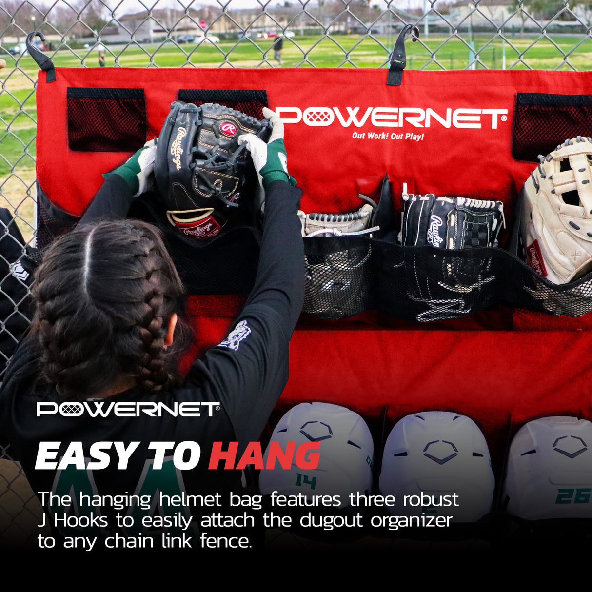 PowerPro Hanging Helmet Organizer Bag Helmet Organizer PowerNet