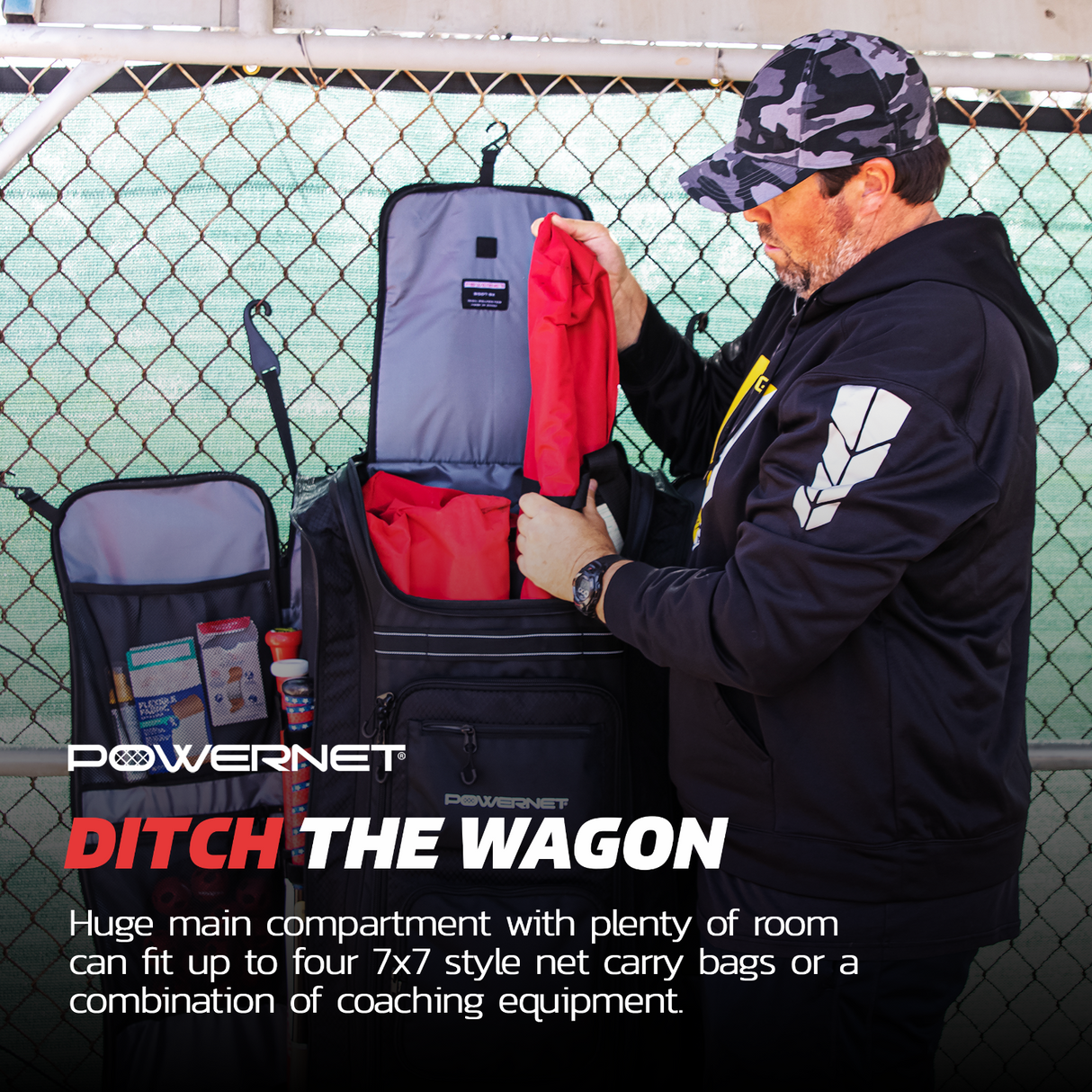 All Gear Transporter Baseball Rolling Duffle Travel Bag Wheeled bags PowerNet
