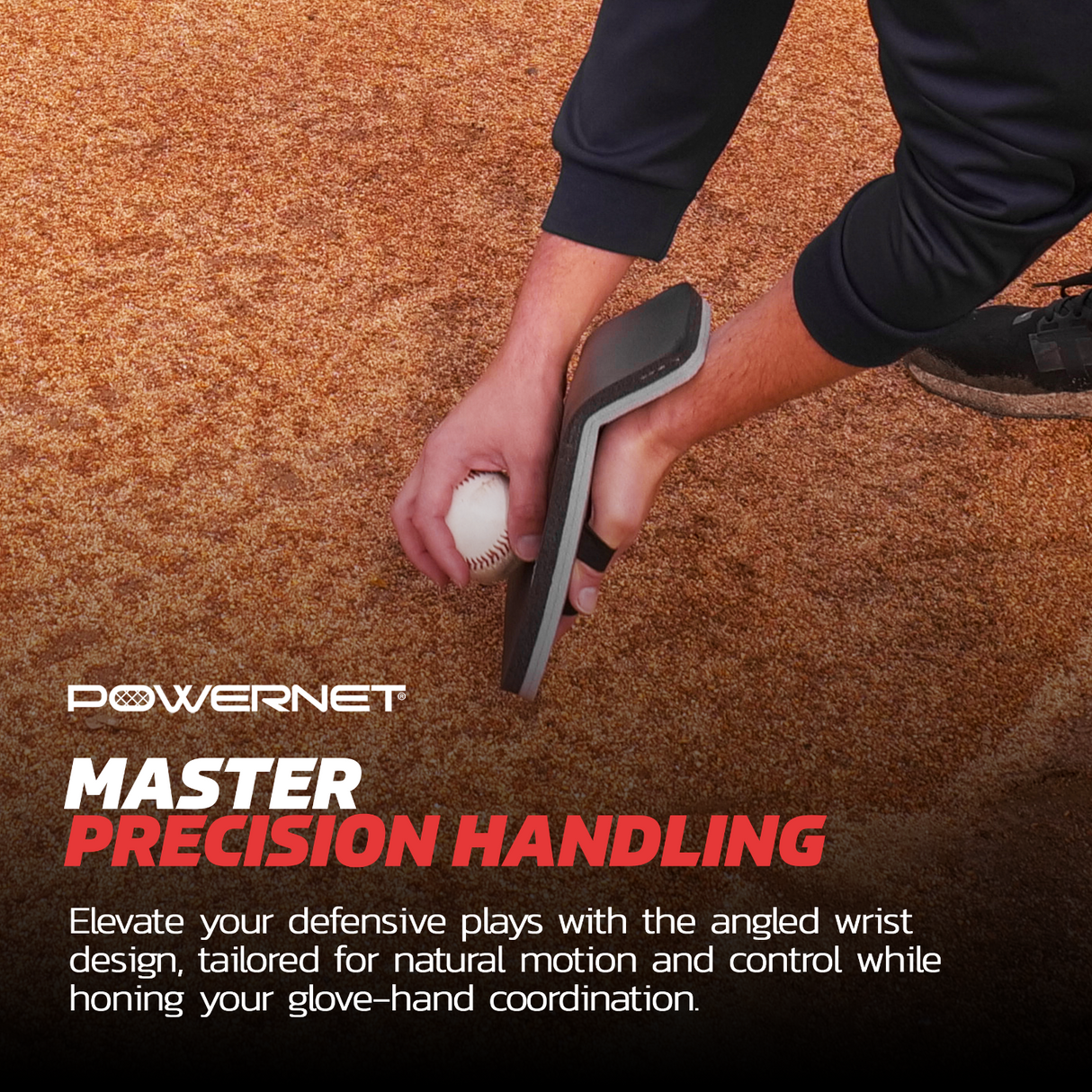 Fielder Pro Training Glove 2 PK | Angled Wrist Fielding Training PowerNet