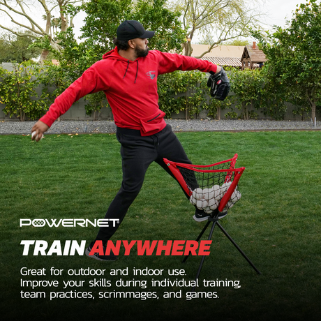 Tripod Ball Caddy for Baseball & Softball Sports PowerNet