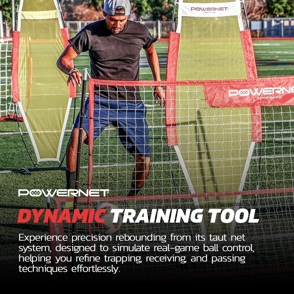 Fast Pass Rebounder Soccer Trainer 6x4 FT Sports PowerNet