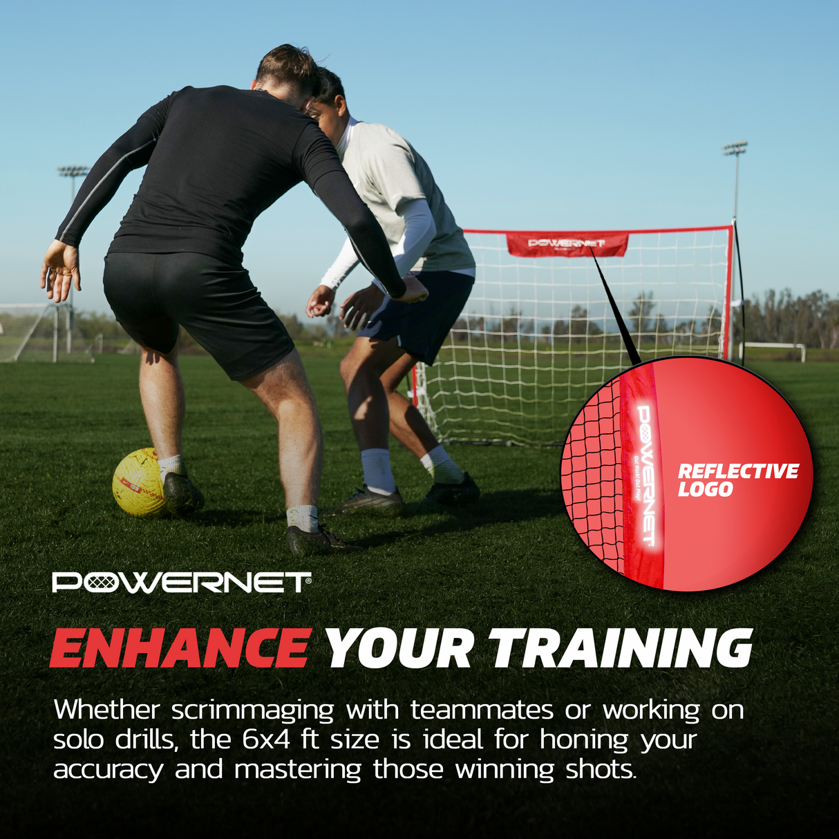 Soccer Goal | Lightweight Frame Ultra-Portable | Included Sandbag Sports PowerNet