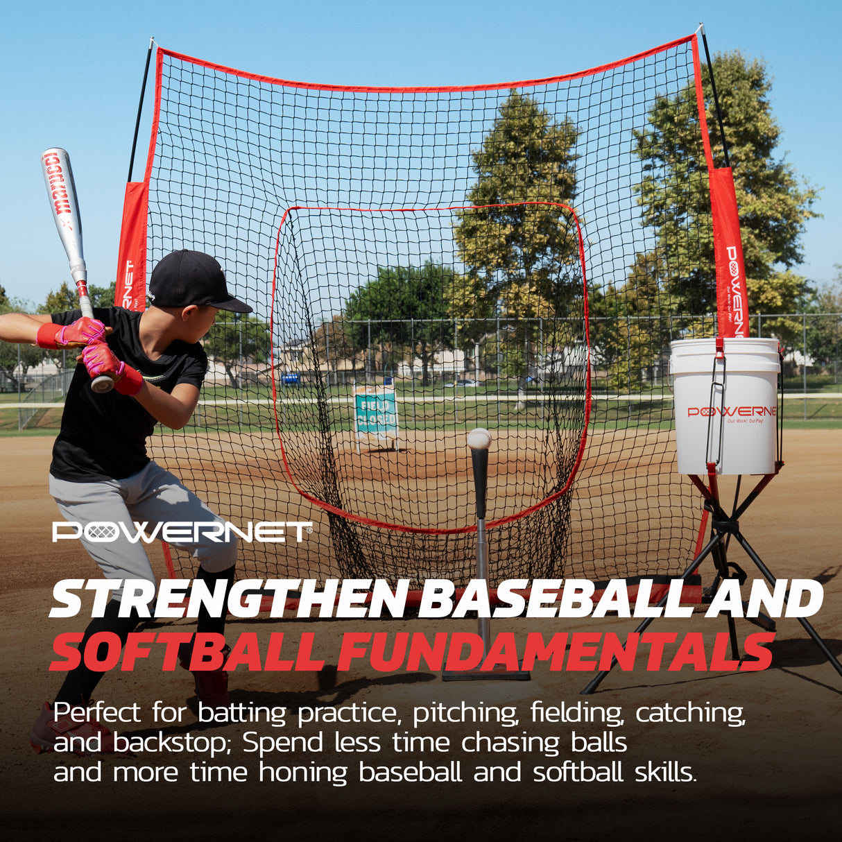 8x8 FT XLP PRO Training Net Sports PowerNet