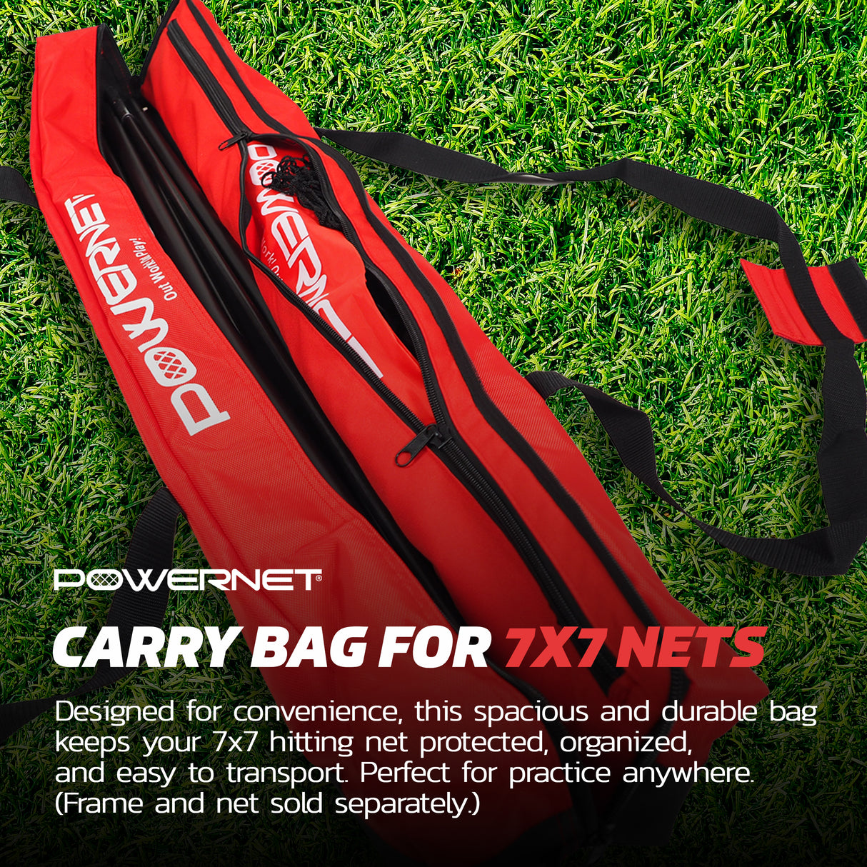 Deluxe Replacement Carry Bag (Bag Only) | For 7x7 Ft Baseball Softball Hitting Net Replacement Parts PowerNet