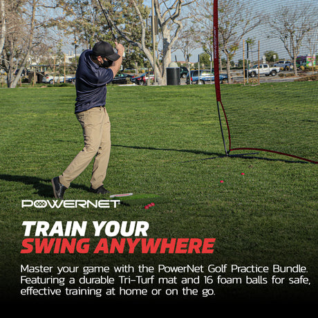 Golf Mat and Ball Bundle Sports PowerNet