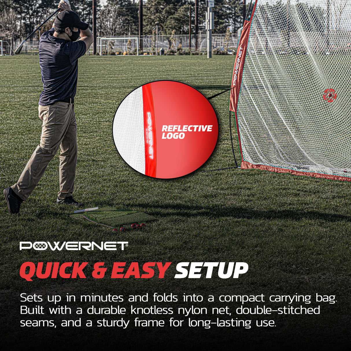 7x7 FT Golf Net Sports PowerNet