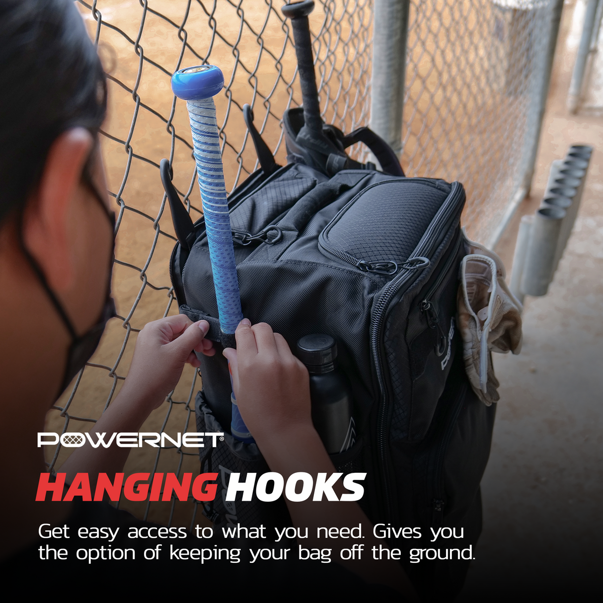 The Odyssey Rolling Backpack for Softball & Baseball Wheeled Bag PowerNet