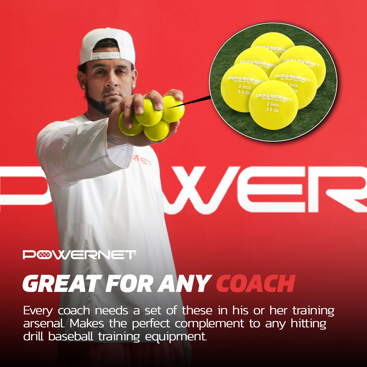 Micro 2" Weighted Training Balls | Choose from 3.5, 5.5 oz Sports PowerNet