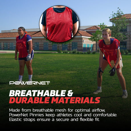 Training Mesh Pinnies (6 Pack) | Youth Sports Pinnies PowerNet