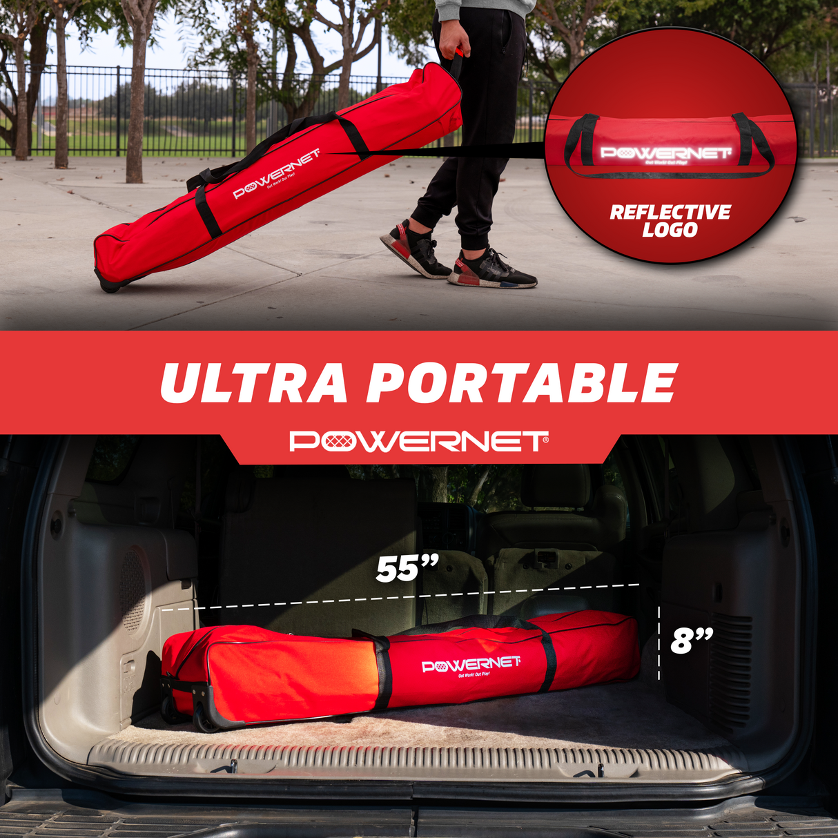 Four Square Volleyball Training Net Game Sports PowerNet