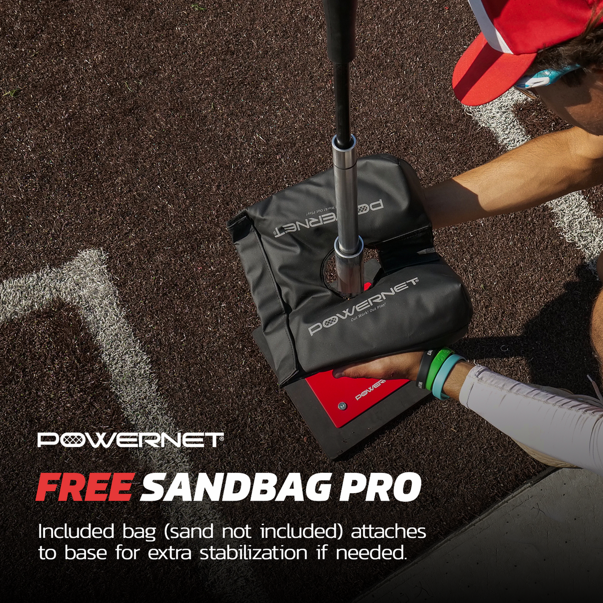 Pro Batting Tee | Heavy Duty 10 LB Base Batting Tee PowerNet