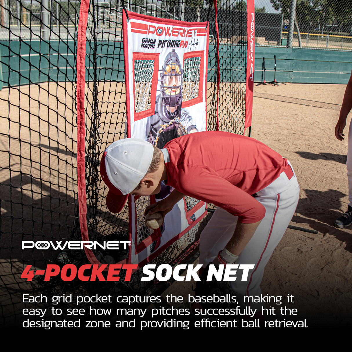 German Marquez Pitching Target & Numbered Pitching Pad Bundle Pitching Pad TrainingNets by PowerNet