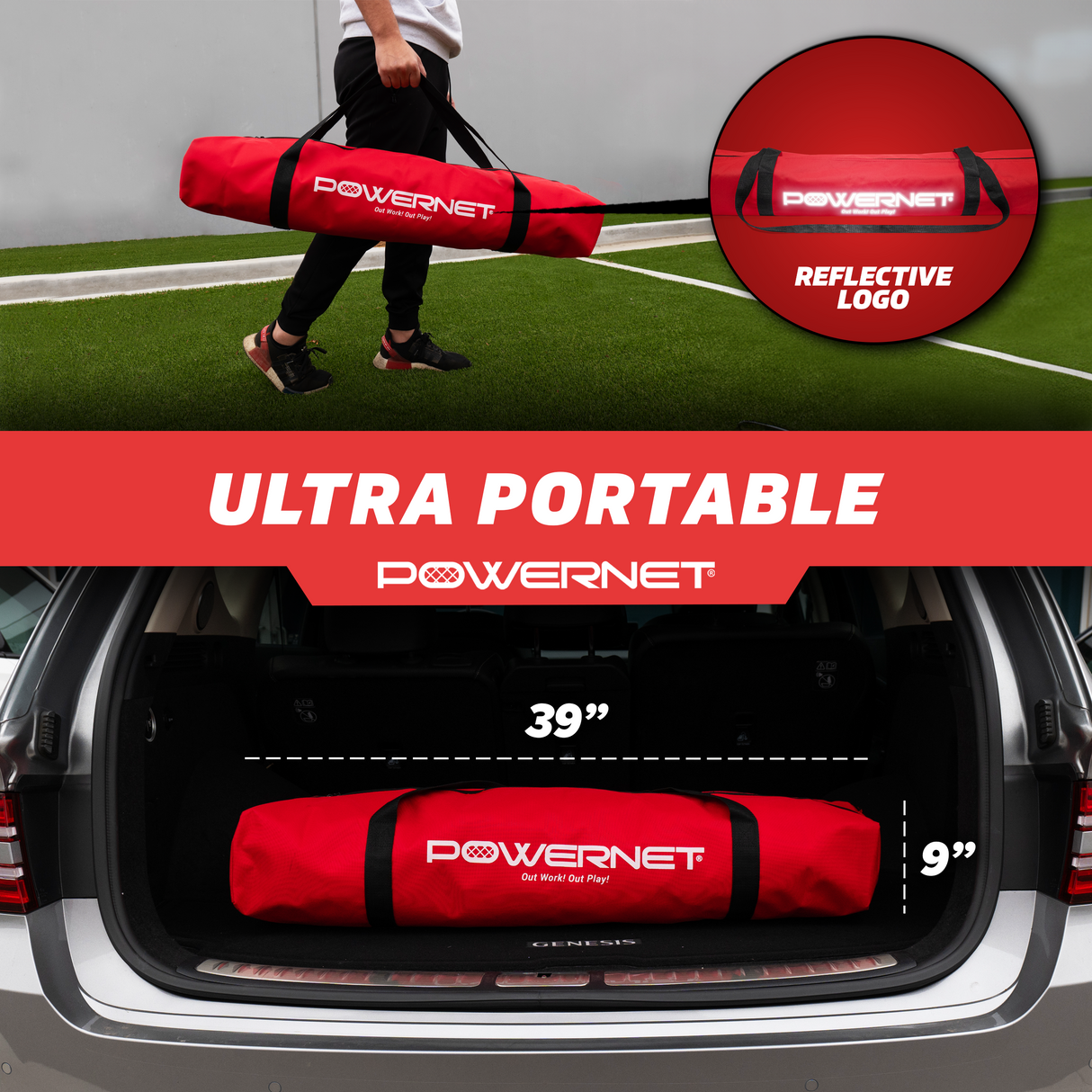 Portable 8x4 FT Soccer Goal Sports PowerNet