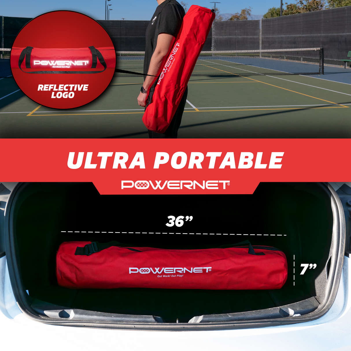 Wheeled Ball Caddy Cart for Baseball Softball and Tennis Sports PowerNet