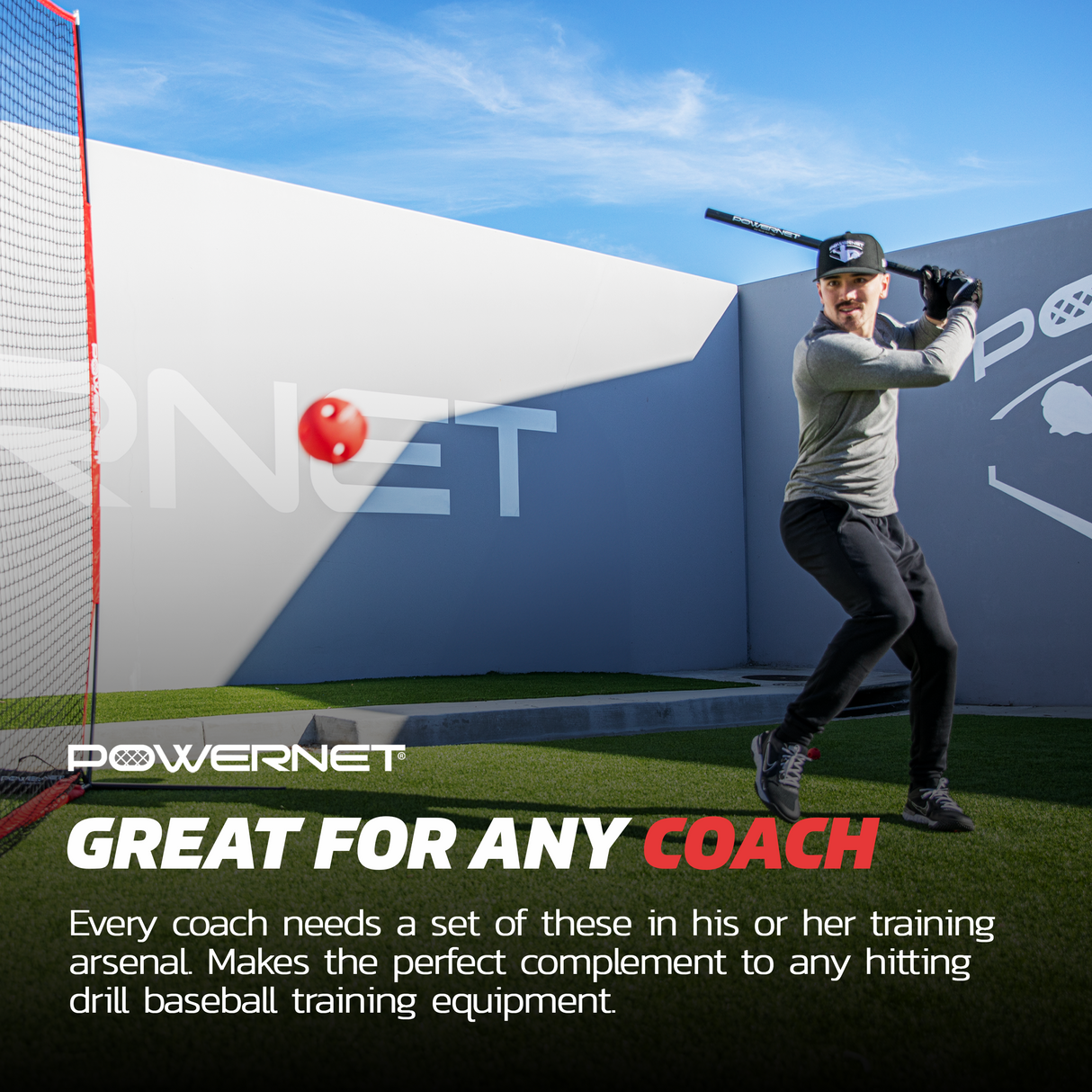 Bucket and Training Balls Bundle | Baseballs + Crushers sports PowerNet