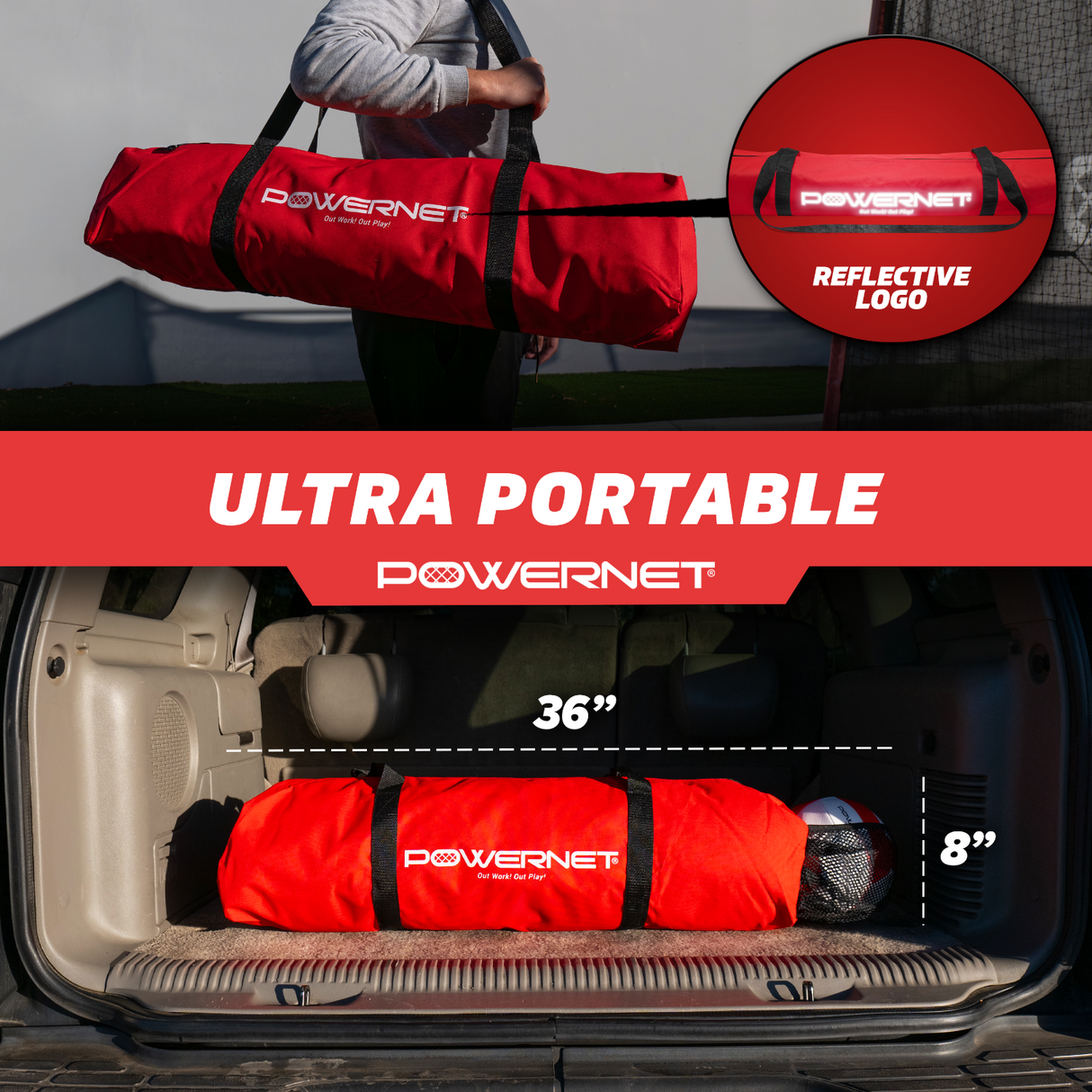 4 Way Soccer Tennis Net | 2 Sizes | Play a Fun Game While Training Soccer Net PowerNet