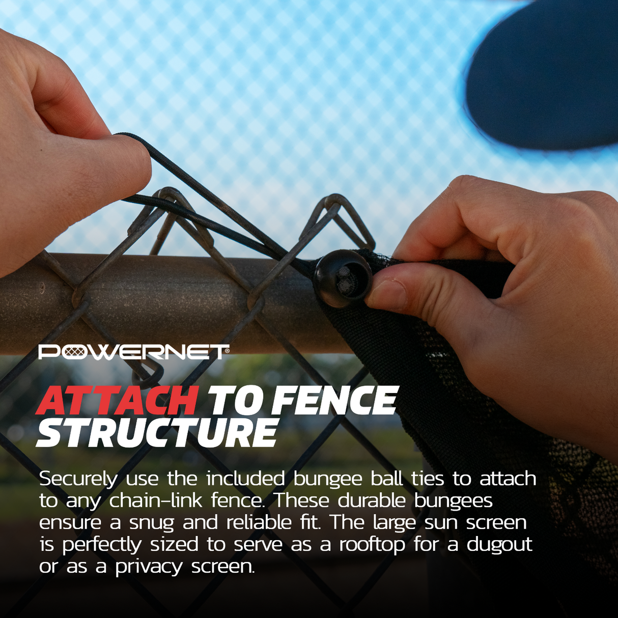 Portable Dugout Sun Shade Cover Protection 7x18.75 FT Sports PowerNet