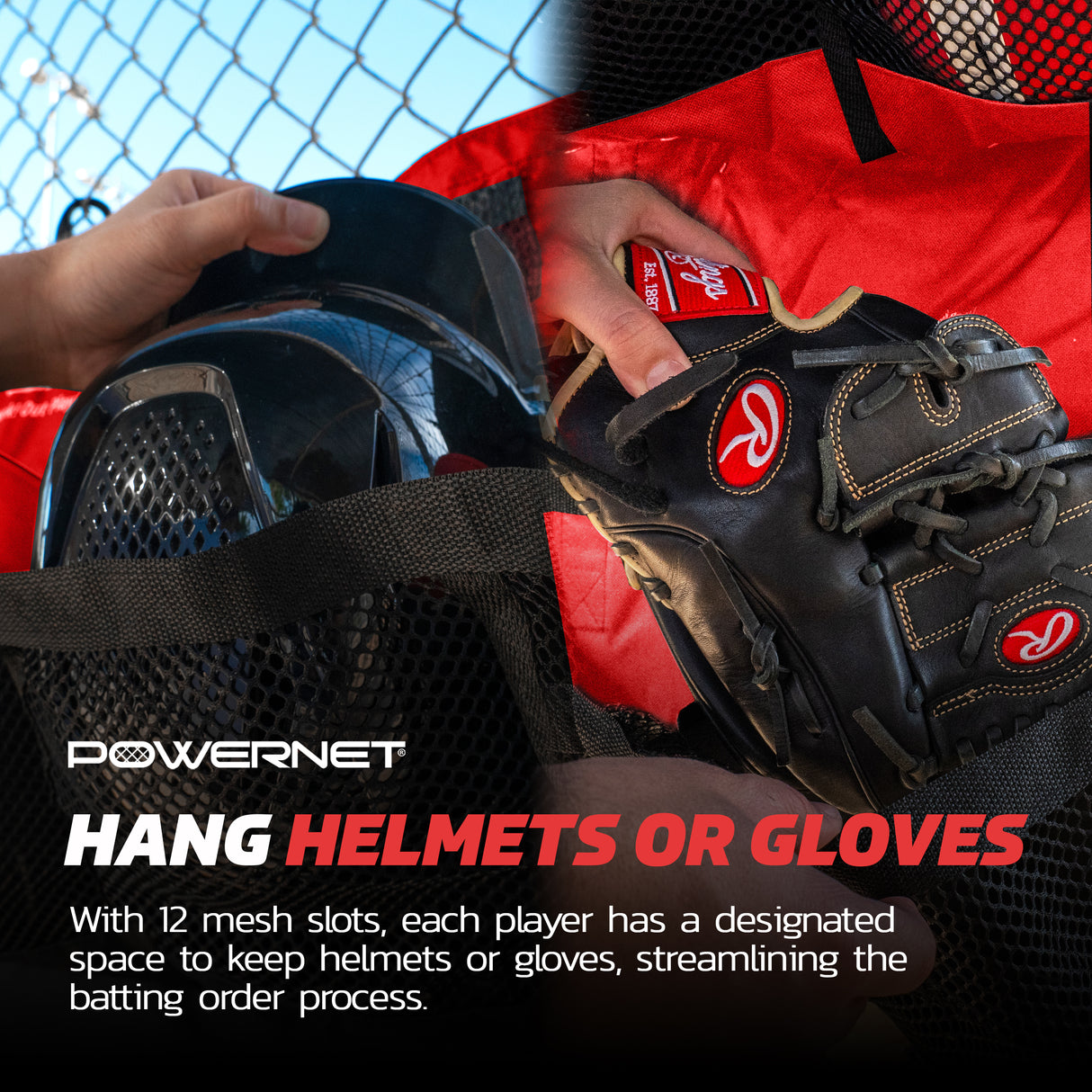 PowerPro Hanging Helmet Organizer Bag Helmet Organizer PowerNet