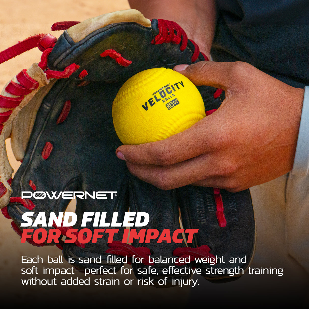 Velocity Balls 4-Pack | Pregame Warmup and Strength Training TrainingNets by PowerNet