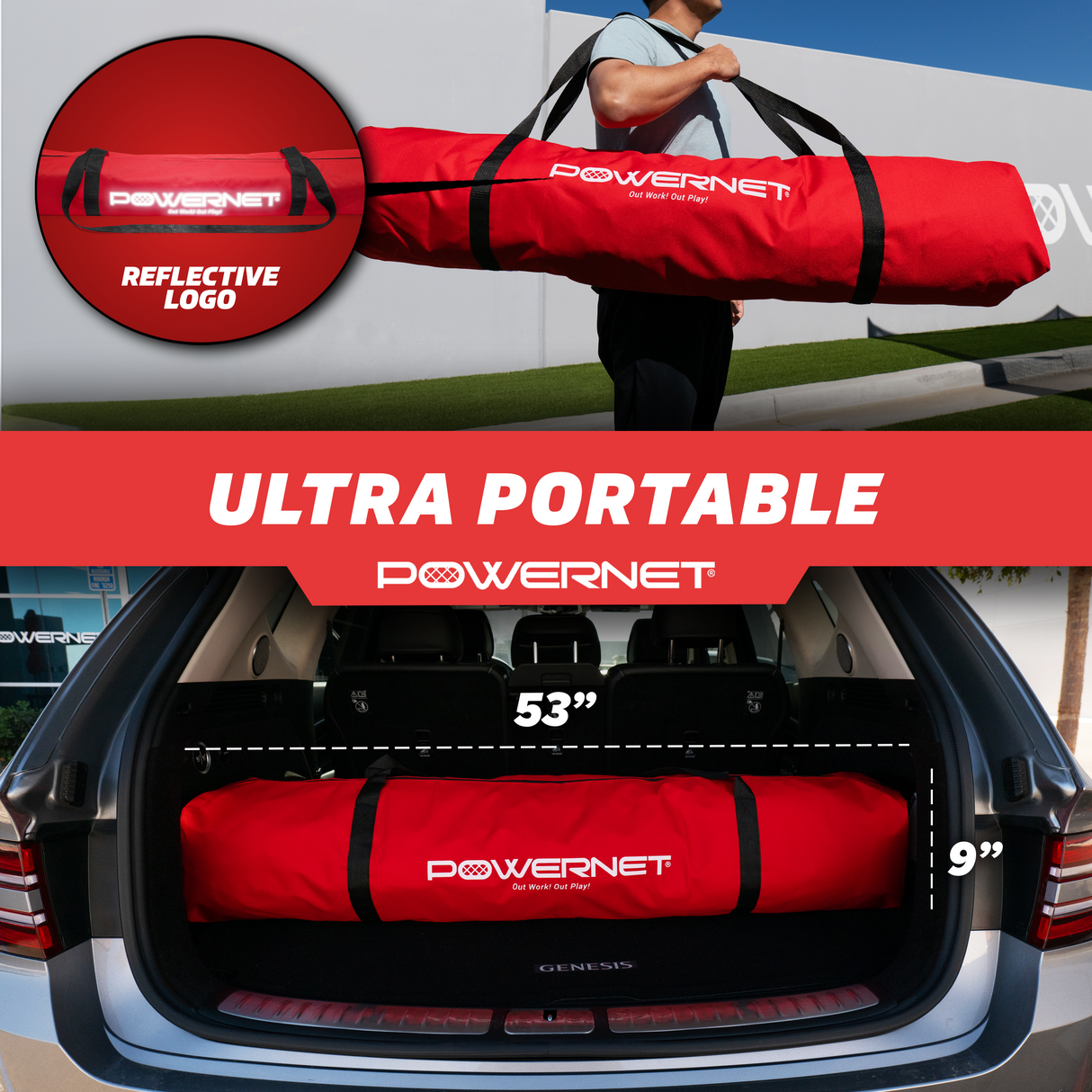 Portable Baseball Backstop | 16x9 Instant Diamond sports PowerNet