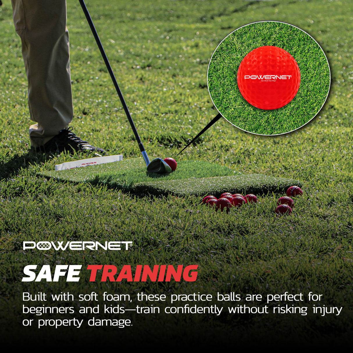 Golf Mat and Ball Bundle Sports PowerNet