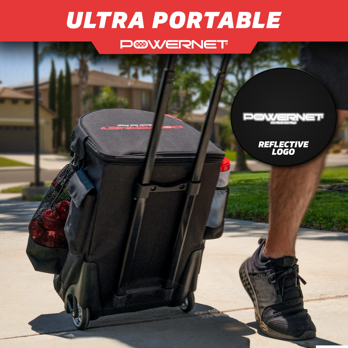 Wheeled 6 Gallon Bucket Caddy Organizer Cover Bag PowerNet