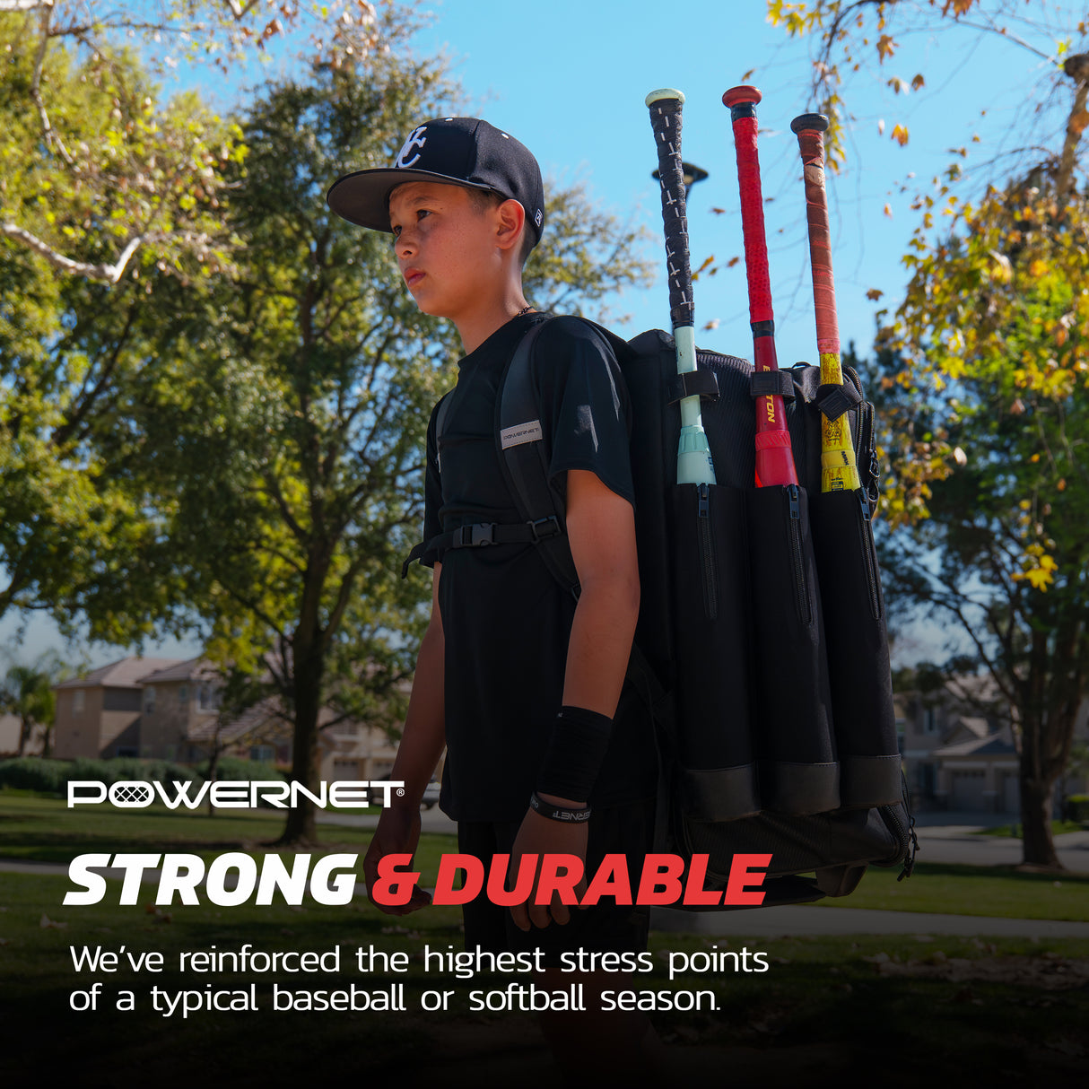 PRO Odyssey Rolling Backpack for Softball & Baseball PowerNet by TrainingNets