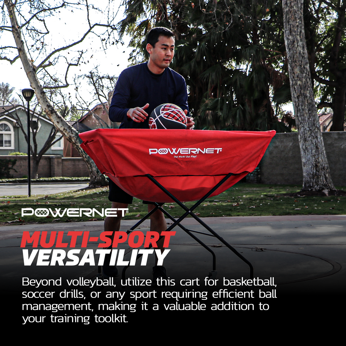 Volleyball Cart Wheeled XL Sports PowerNet