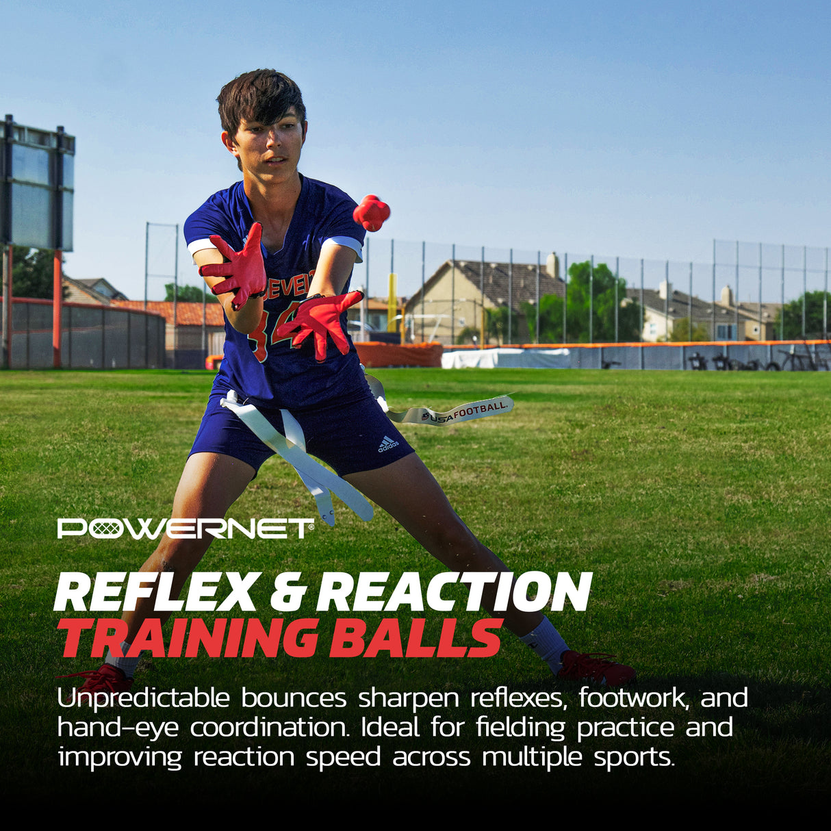 Reaction Balls | Random Bounce Fielding Tool Reaction Balls PowerNet