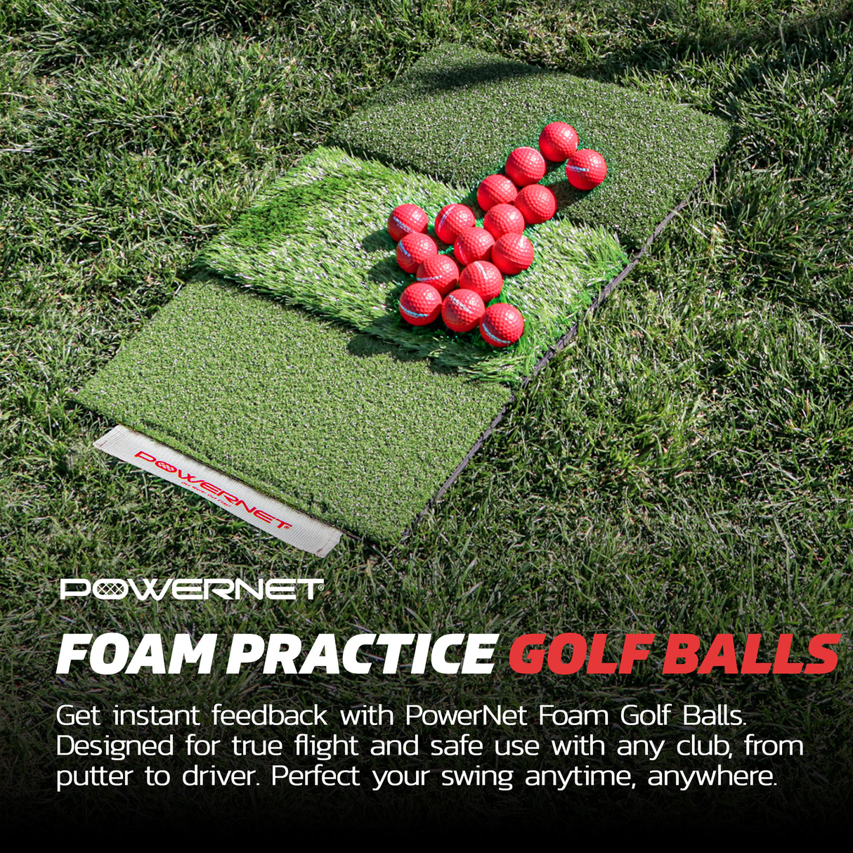 Golf Mat and Ball Bundle Sports PowerNet