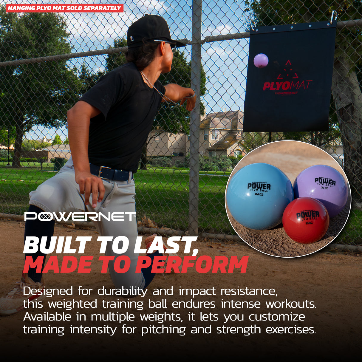 Power Plyometric Training Balls and Velocity Ball Bundle |Improve Arm Health and Velocity TrainingNets by PowerNet