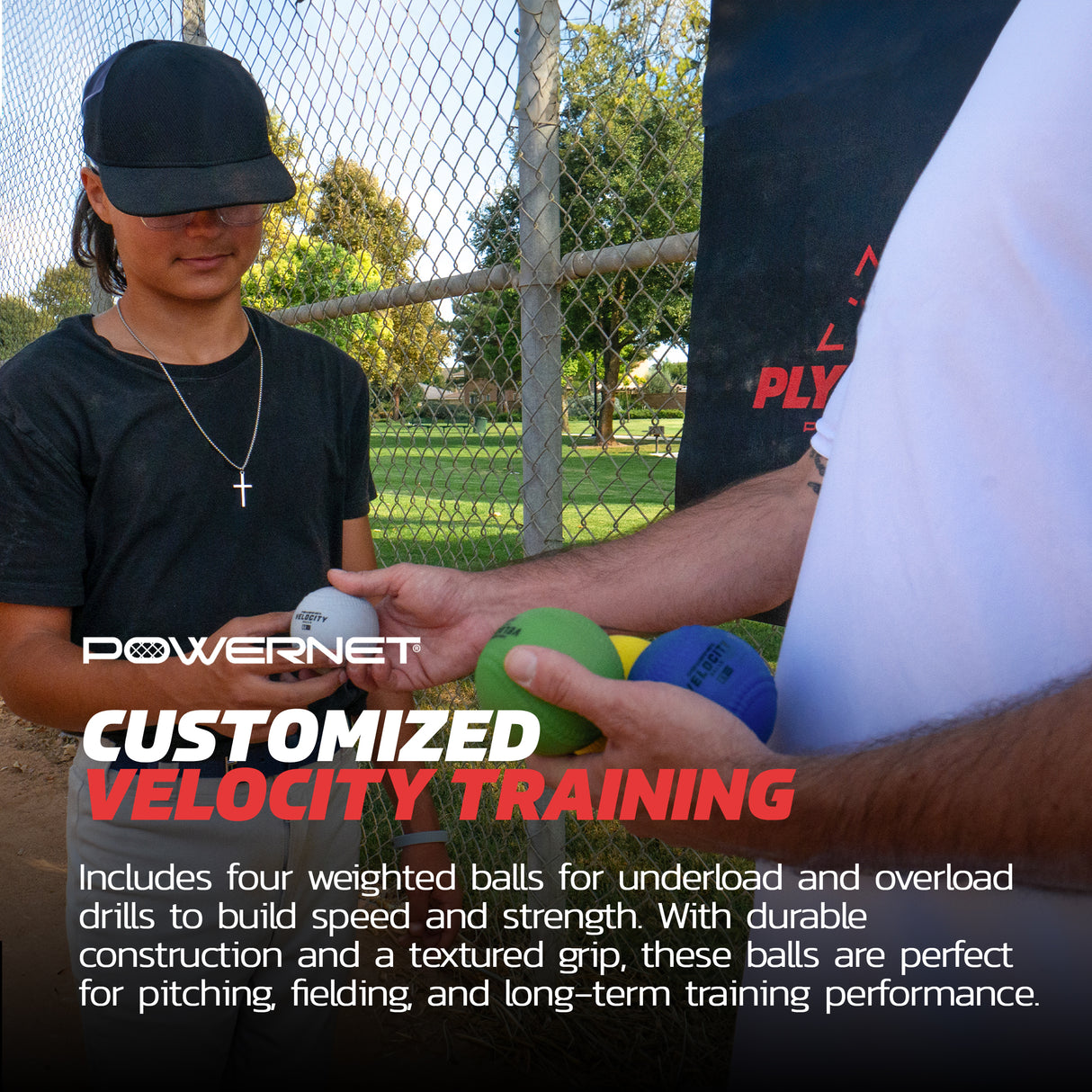 Velocity Balls 4-Pack | Pregame Warmup and Strength Training TrainingNets by PowerNet