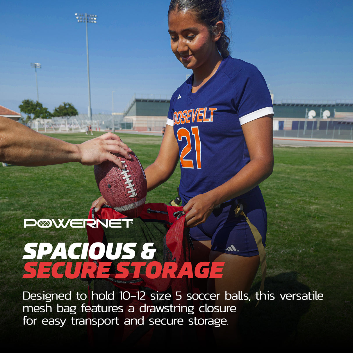 Soccer Ball Large Bag | Mesh Bag Storage Sack Soccer Ball Bags PowerNet
