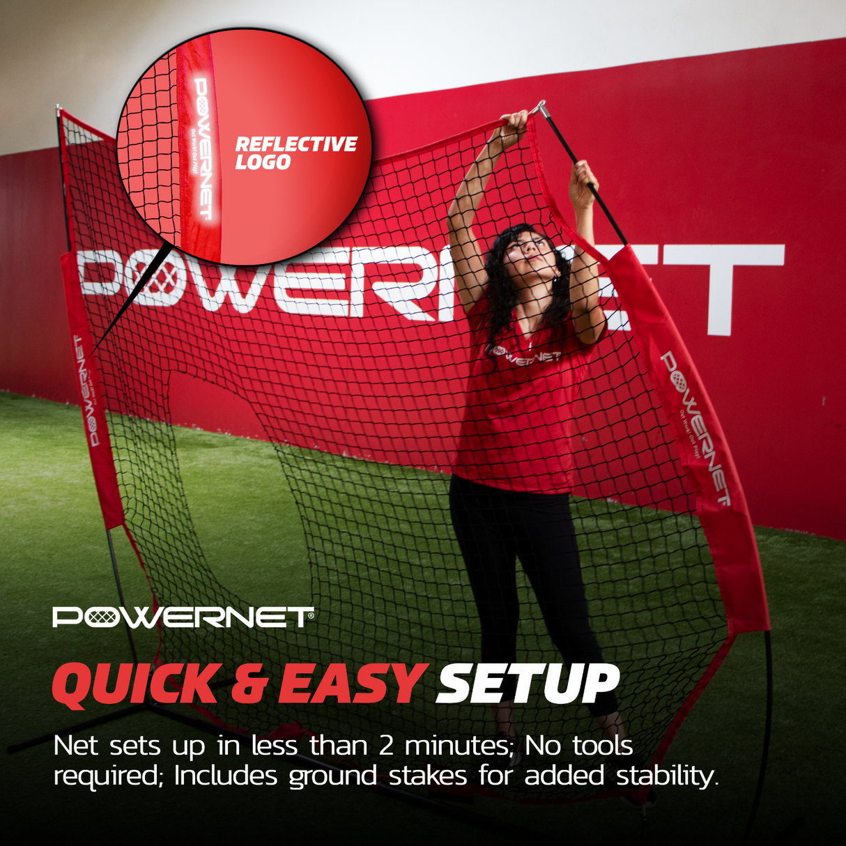7x7 FT Pitch-Thru Protection Training Screen for Softball Sports PowerNet