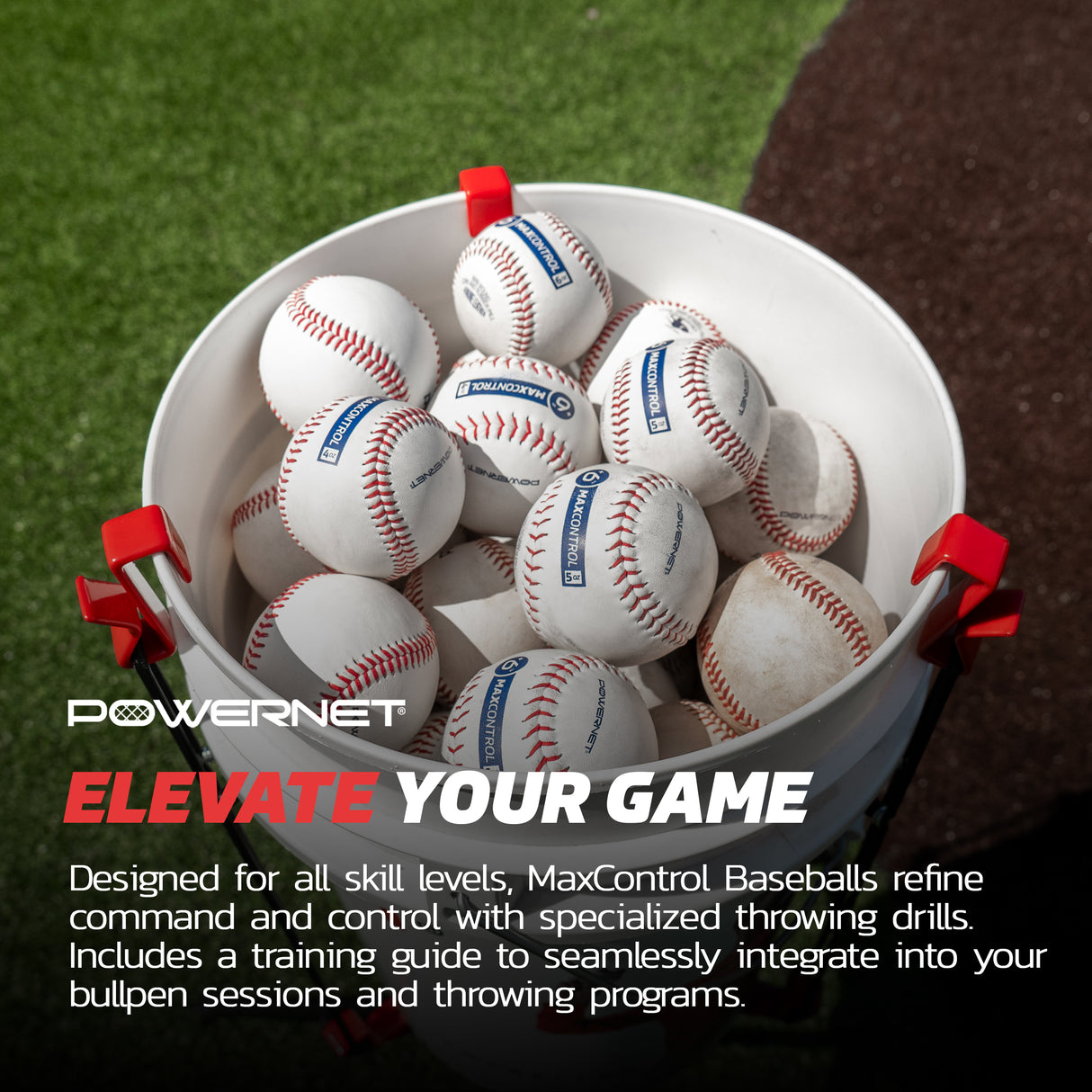 Overload & Underload MaxControl Baseballs Training Ball PowerNet