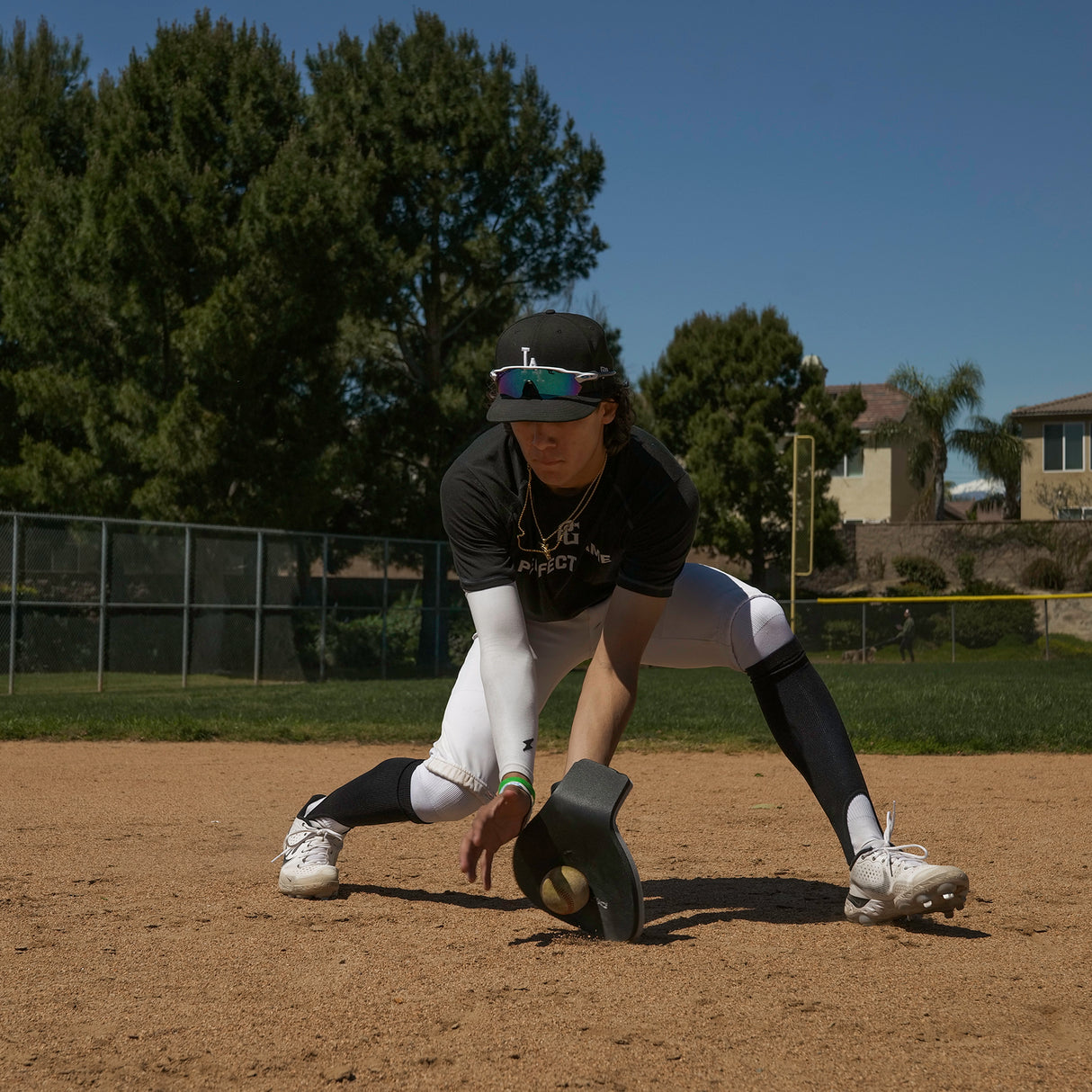 Pro Fielding Bundle | 7x7 Net, Pancake Glove Trainer & Practice Softballs TrainingNets by PowerNet
