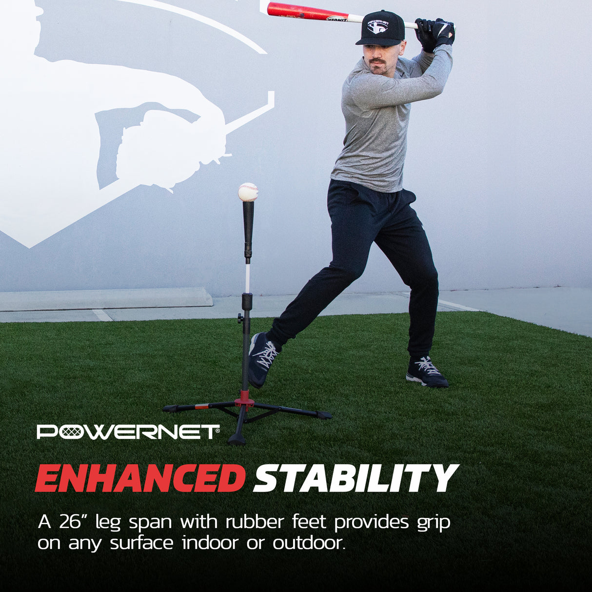 Deluxe Batting Tee (2.5 lbs) + Bucket Caddy Lifter Bundle Sports PowerNet