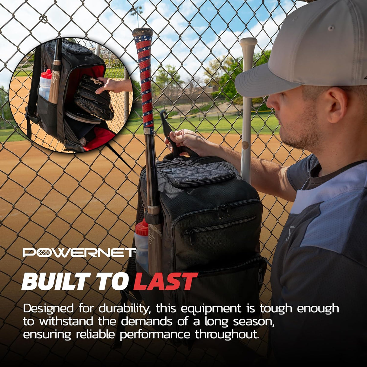 Coach's Baseball Backpack TrainingNets by PowerNet
