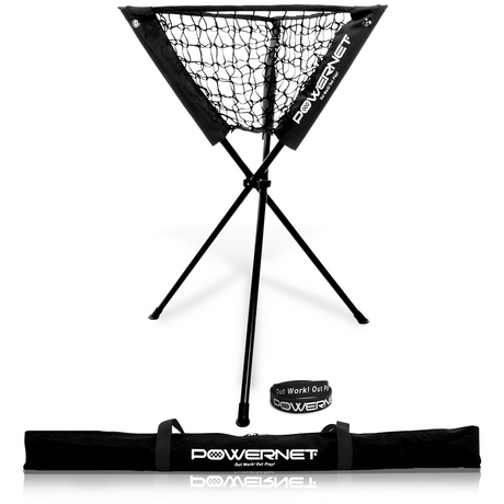Tripod Ball Caddy for Baseball & Softball Sports PowerNet Black