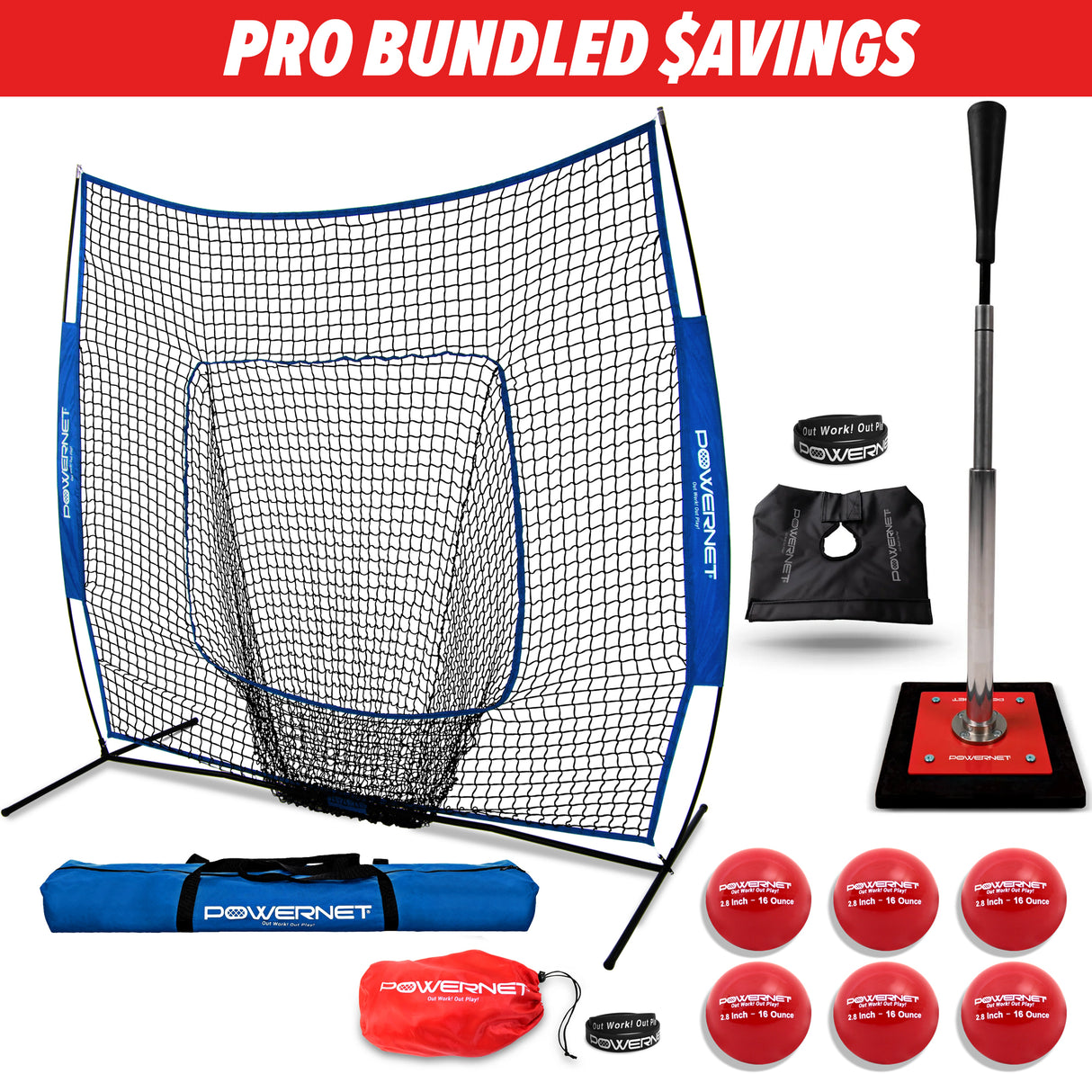 PRO BUNDLE | Spring Training Ready - Pitcher & Hitter Prep Kit Training Bundles PowerNet Royal Blue