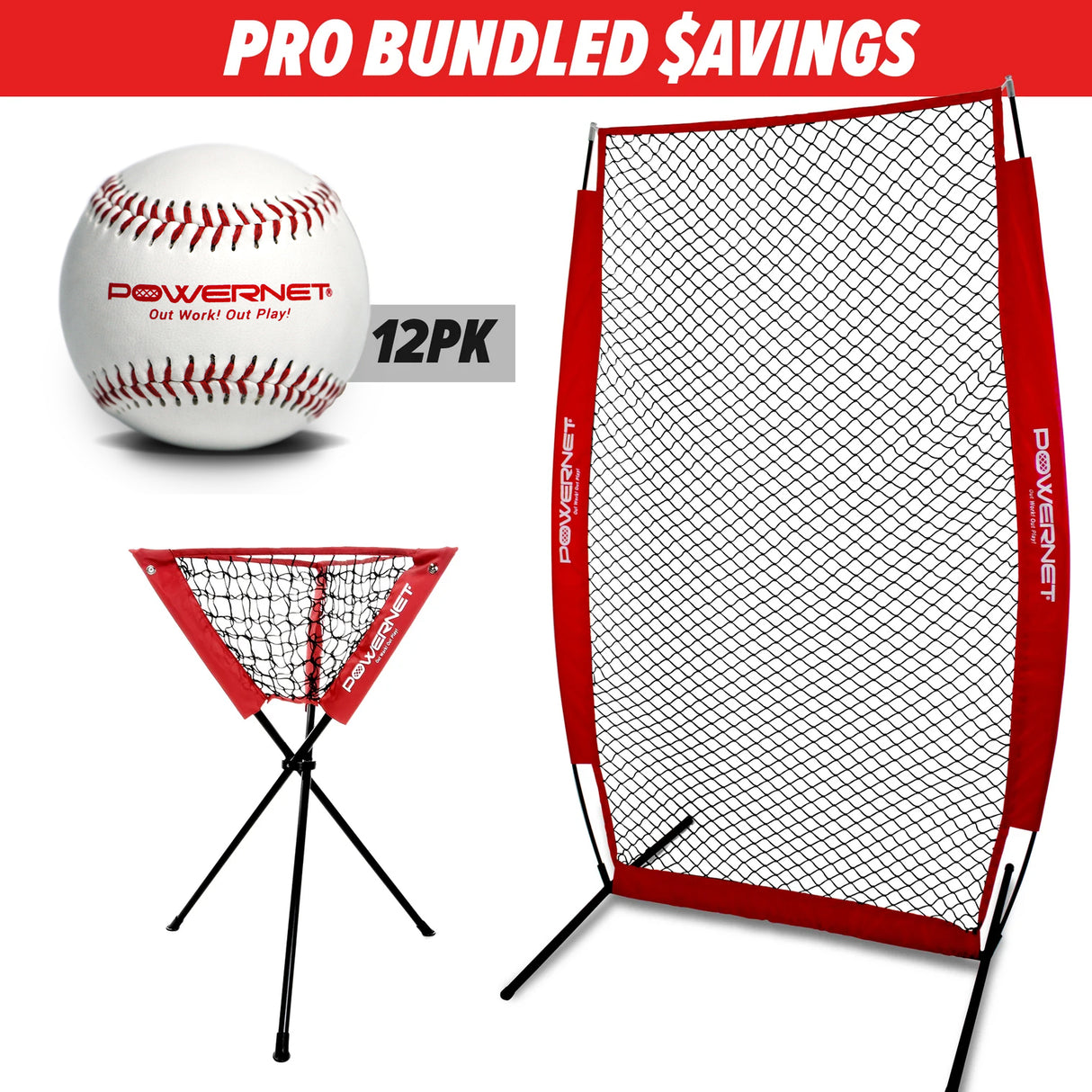 PRO BUNDLE | I-Screen Pitching Practice Kit TrainingNets by PowerNet