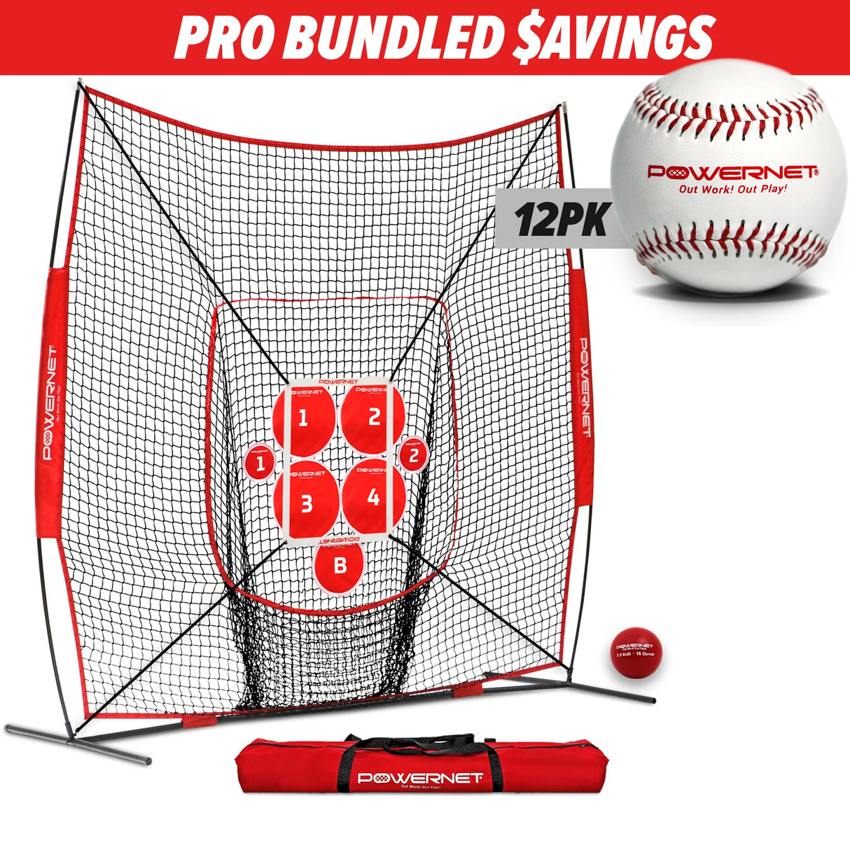 PRO BUNDLE | 8x8 Pitching Practice Bundle TrainingNets by PowerNet