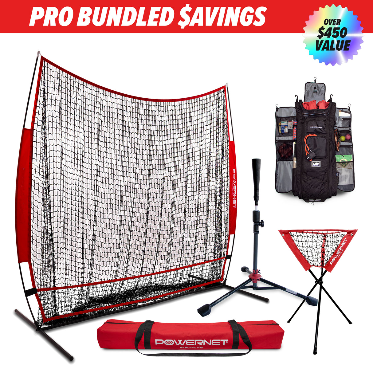 PRO BUNDLE | Full Mouth 7x7 Coach's Bundle TrainingNets by PowerNet