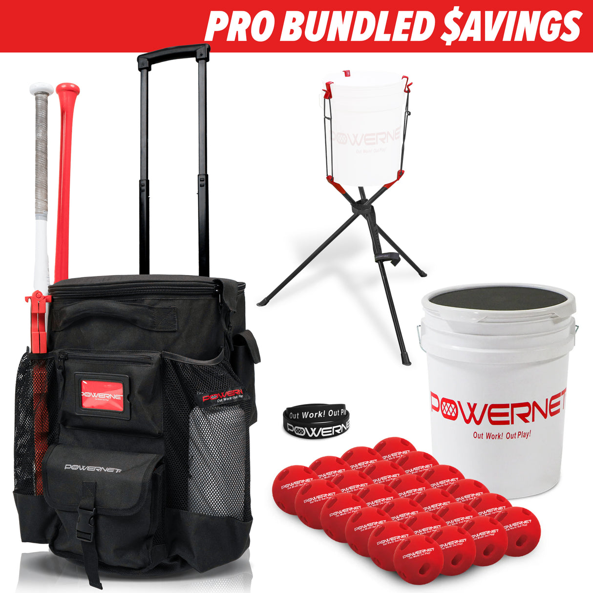 PRO BUNDLE | Wheeled Bucket Organizer Bundles TrainingNets by PowerNet Crushers
