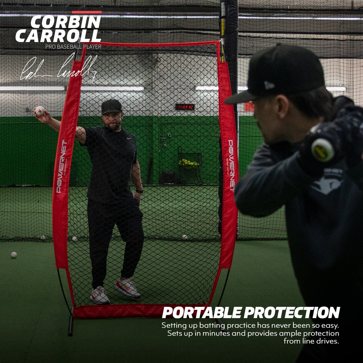 Pro Training Bundle | I-Screen, 12x9 Barrier Net, Ball Caddy & Practice Softballs TrainingNets by PowerNet