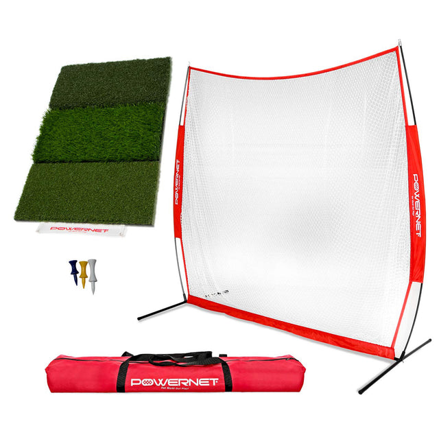 Golf Net and Mat Bundle | Choose Size Sports PowerNet
