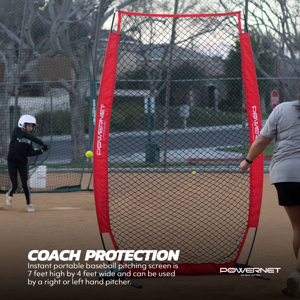 Pro Training Bundle | I-Screen, 12x9 Barrier Net, Ball Caddy & Practice Softballs TrainingNets by PowerNet