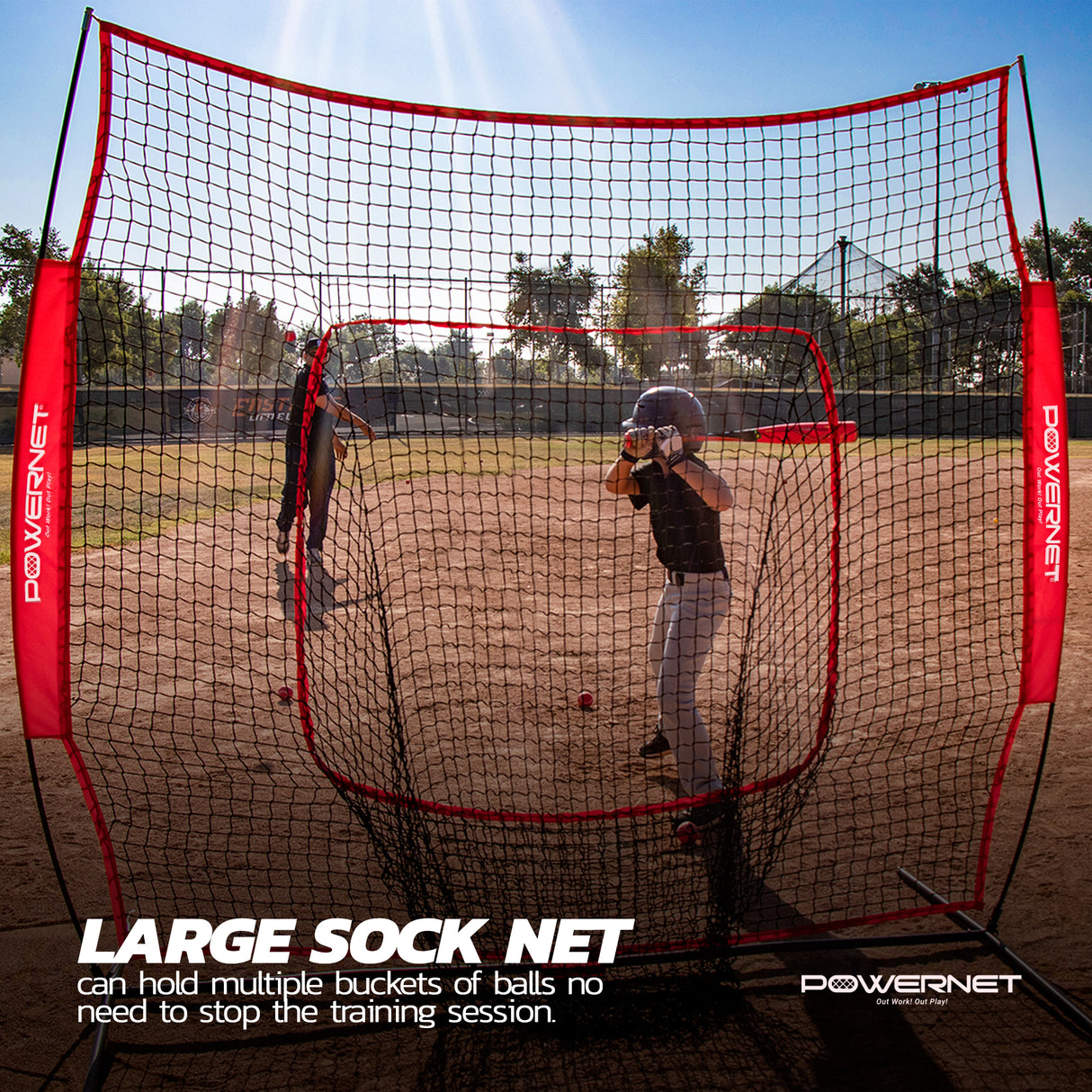 Pro Training Bundle | 7x7 Net, Crushers Training Balls & Practice Softballs TrainingNets by PowerNet